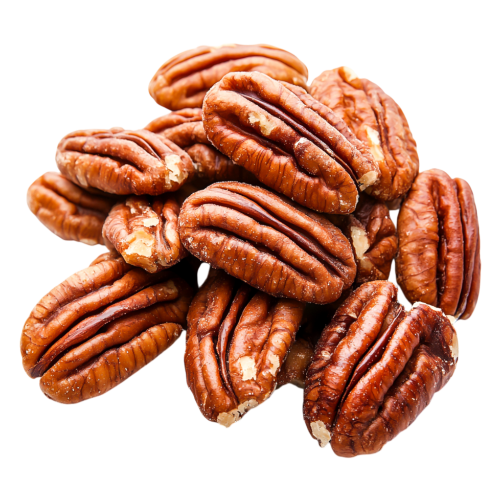 Fresh Raw Pecan Nuts Piled Together on for Natural Snack png