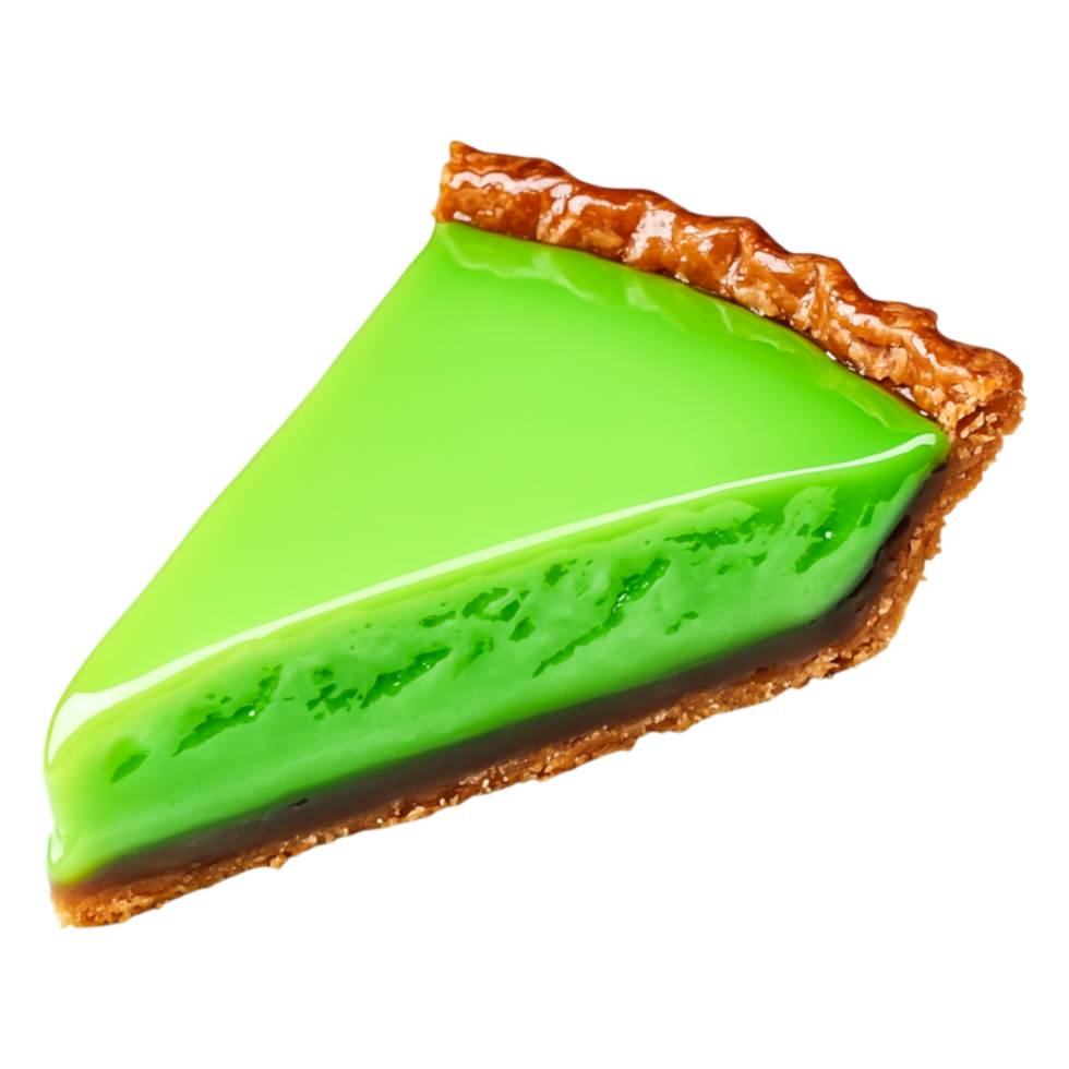 Fresh and Vibrant Lime Green Dessert Slice png