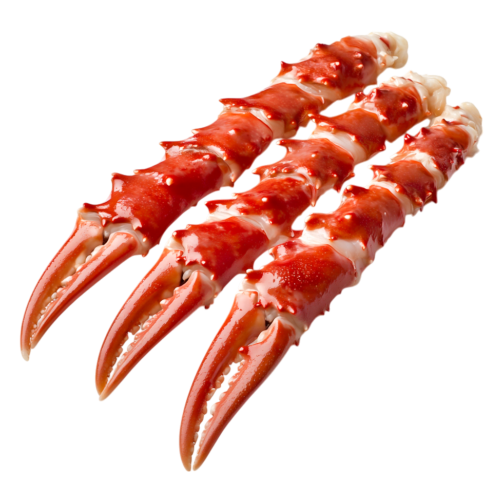Fresh Red Crab Claws for Culinary Presentation png