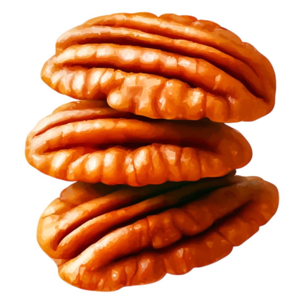Freshly Shelled Pecans Stacked in a Delightful Arrangement for Cooking png