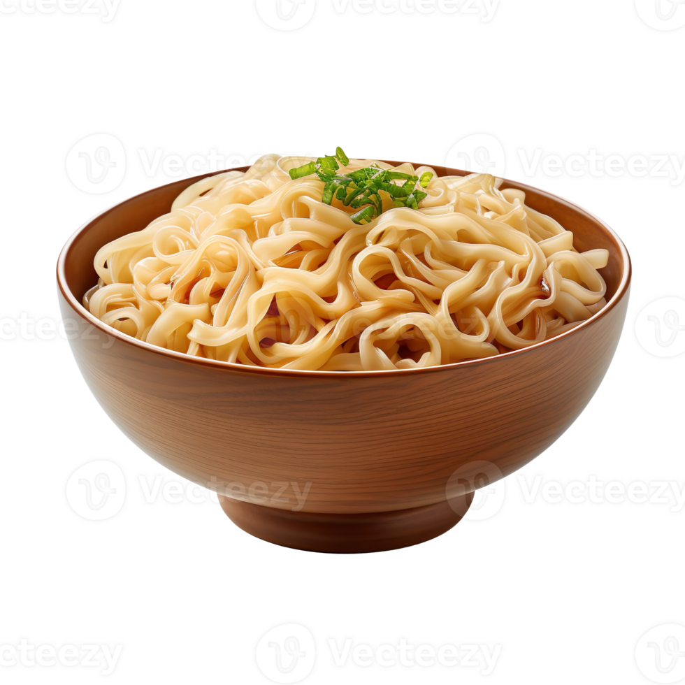 a bowl of Chinese noodles isolated on transparent background png