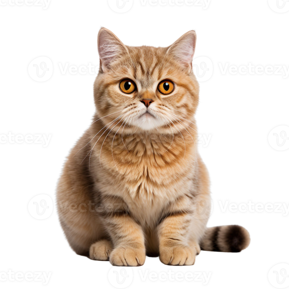 a British cat isolated on transparent background png
