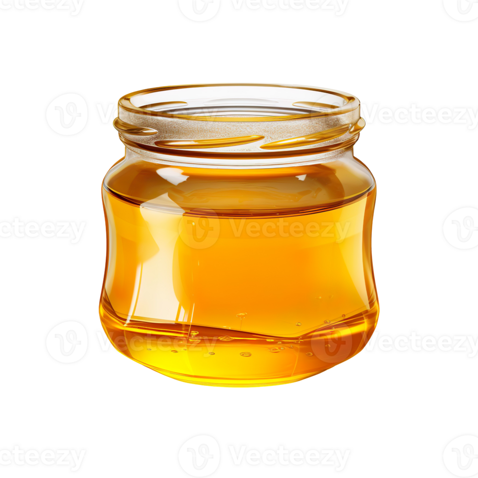 A jar of honey isolated on transparent background png