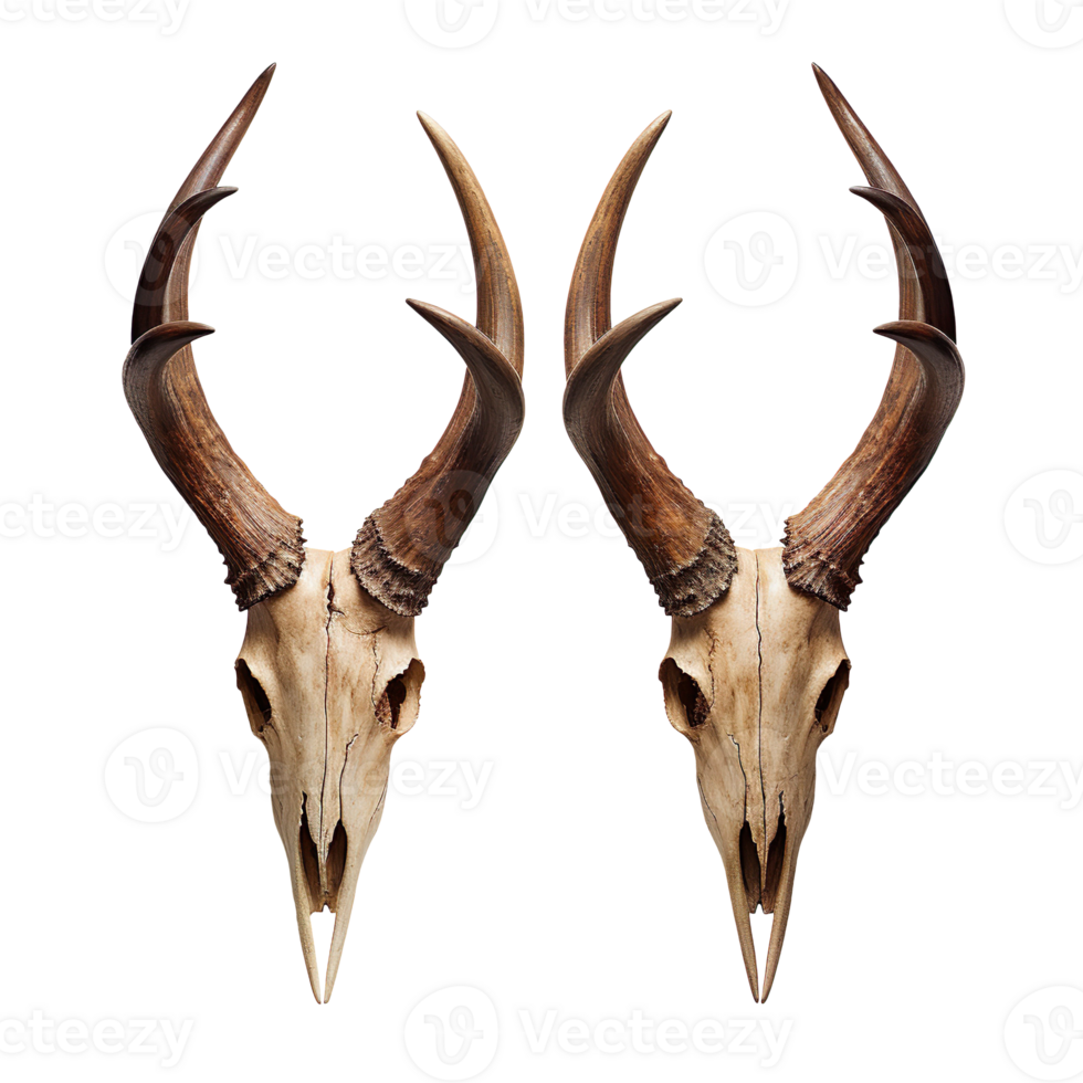 a pair of horns separated isolated on transparent background png