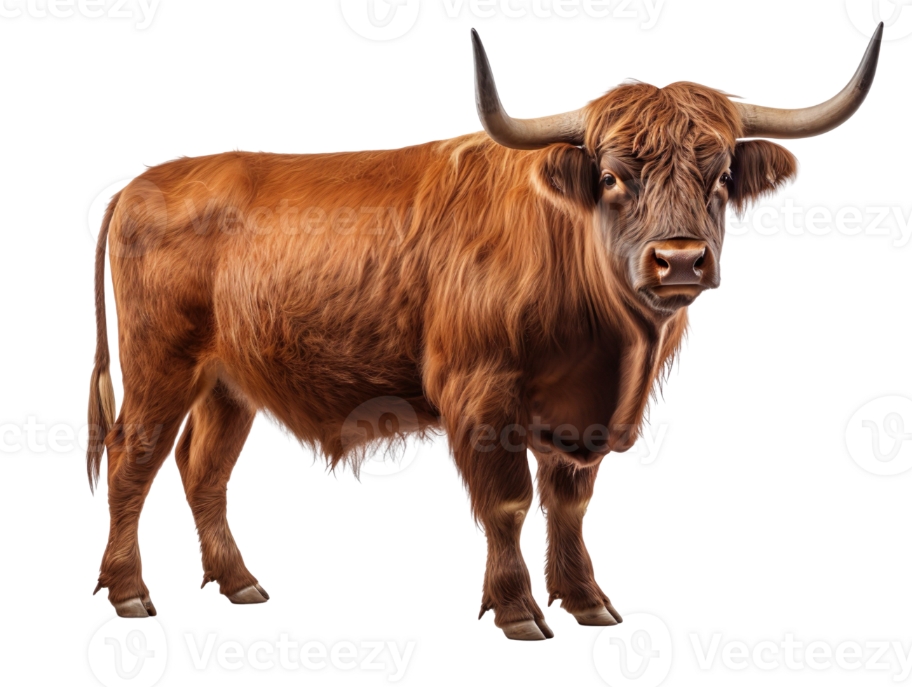A Robust Bull isolated on transparent background png