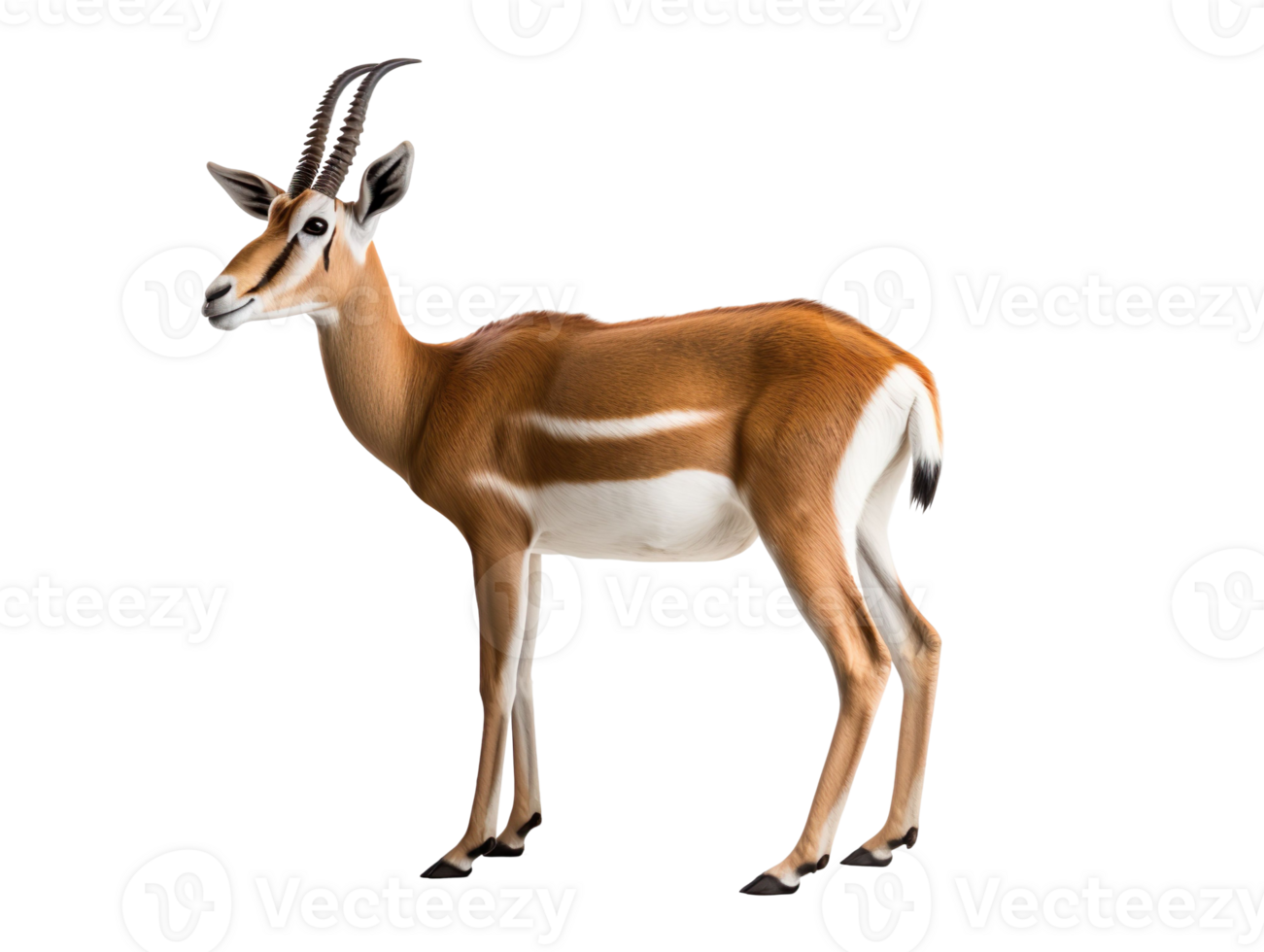 African Springbok isolated on transparent background png