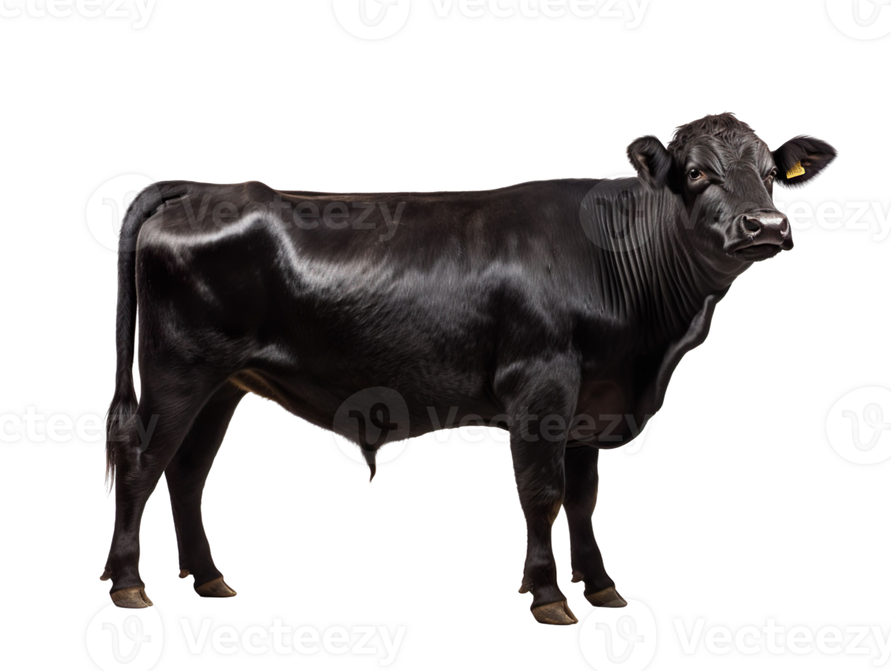 Angus Cow isolated on transparent background png