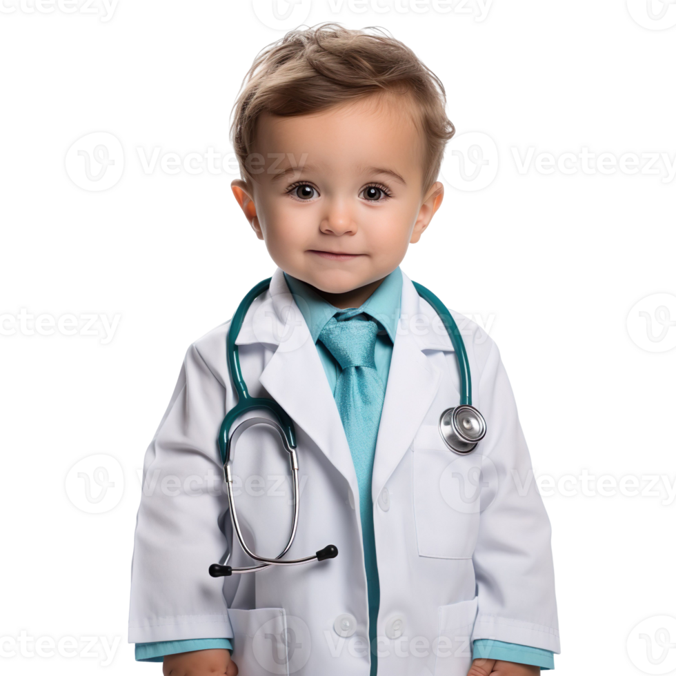 Baby Boy Dressed as a Doctor isolated on transparent background png