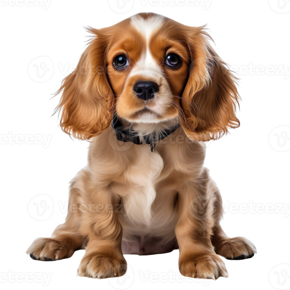 American cocker spaniel dog puppy isolated on transparent background png