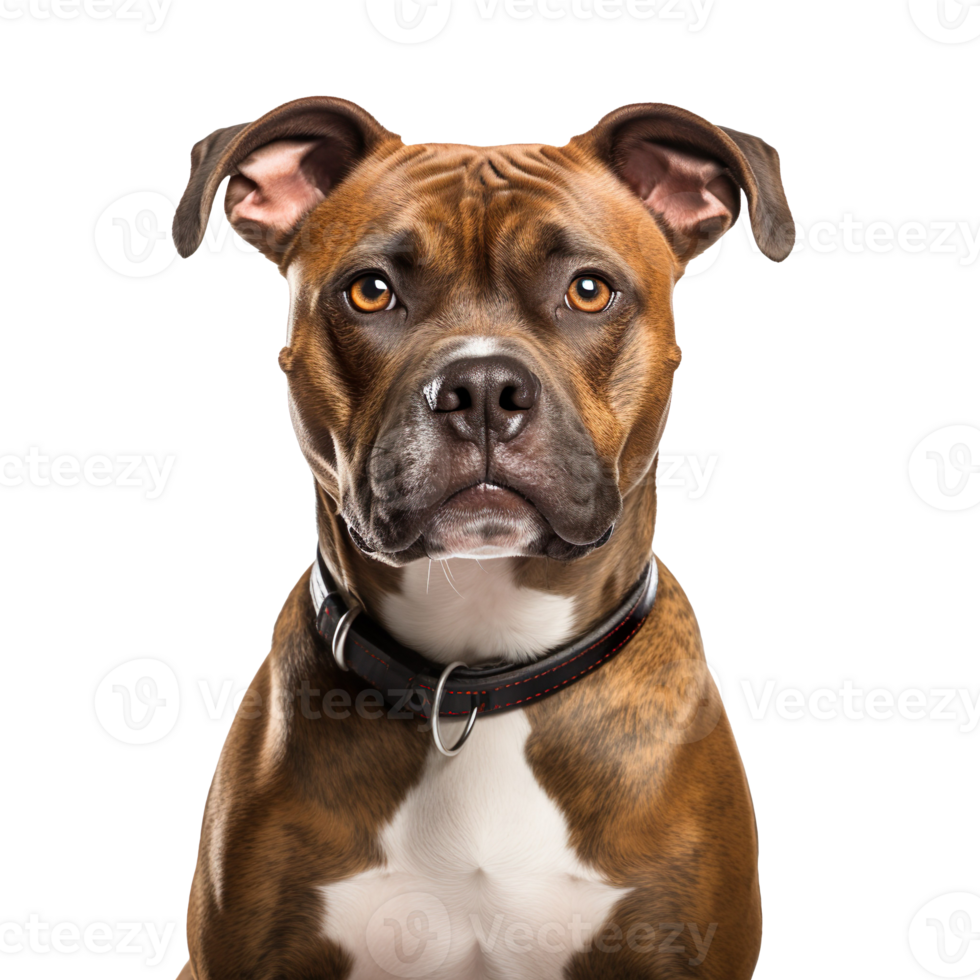 American Staffordshire dog isolated on transparent background png
