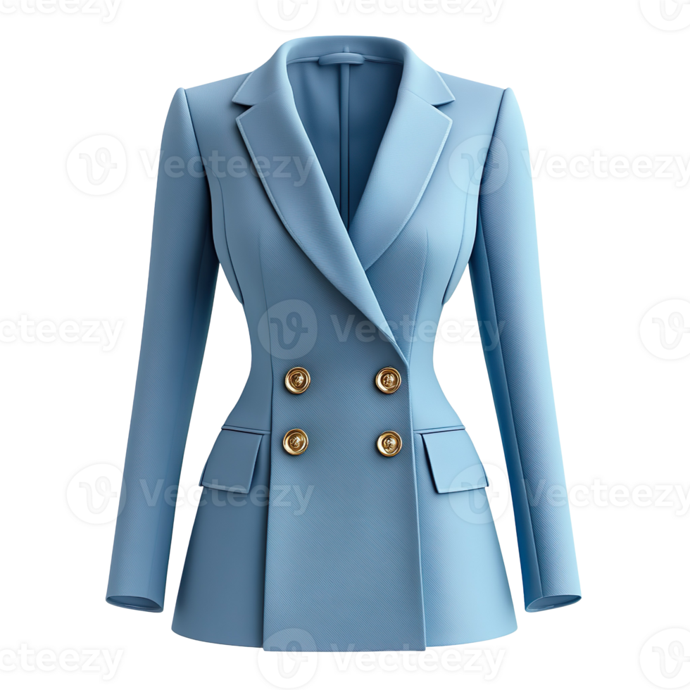 Beautiful Unique Blazer Dress Coat isolated on transparent background png