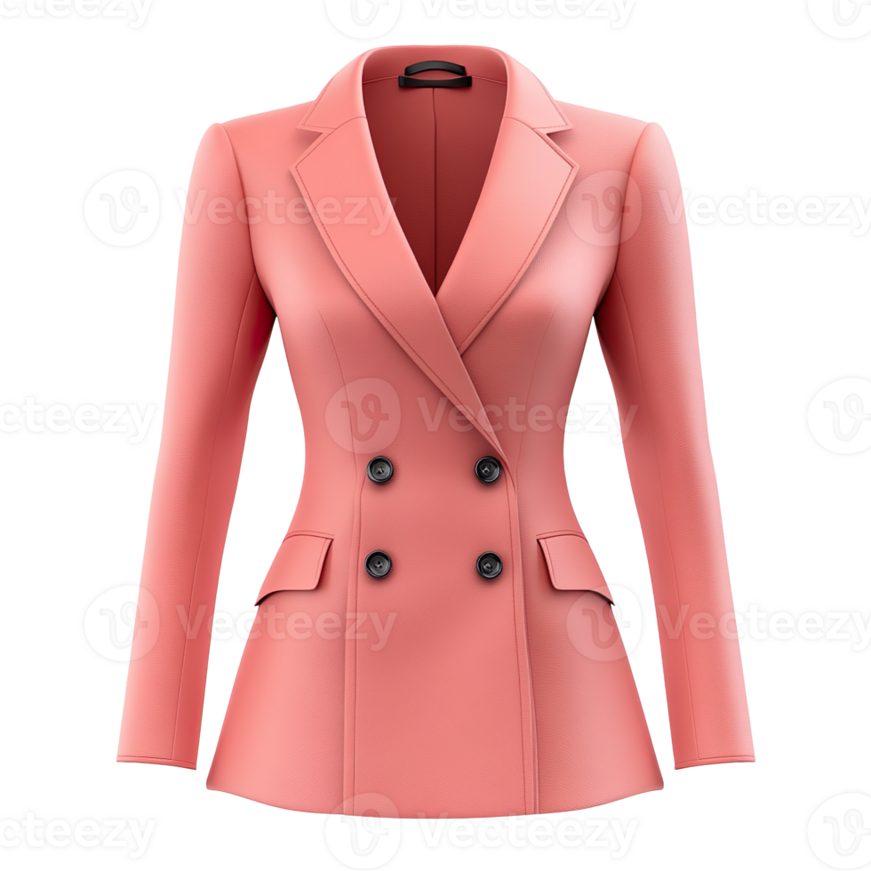 Beautiful Unique Blazer Dress Coat isolated on a transparent background png