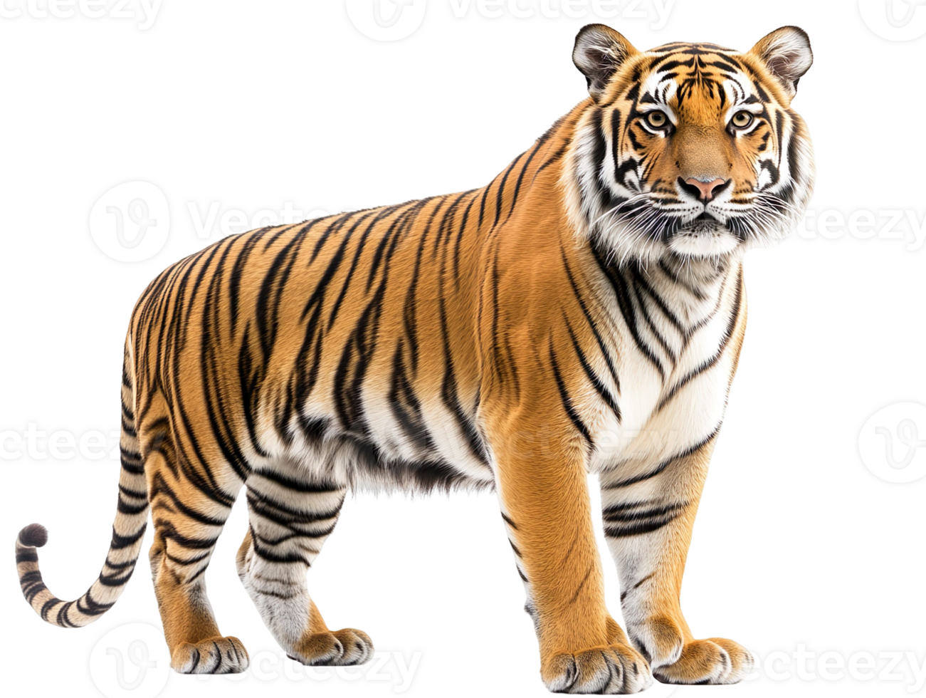 bengal tiger isolated on transparent background png