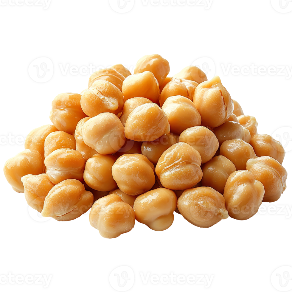 Boiled chickpeas isolated on transparent background png