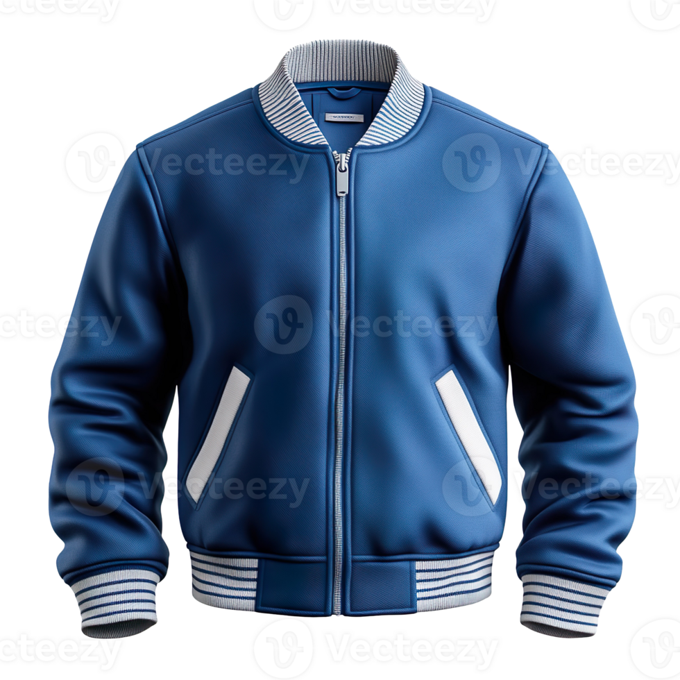 Blue College Jacket isolated on transparent background png