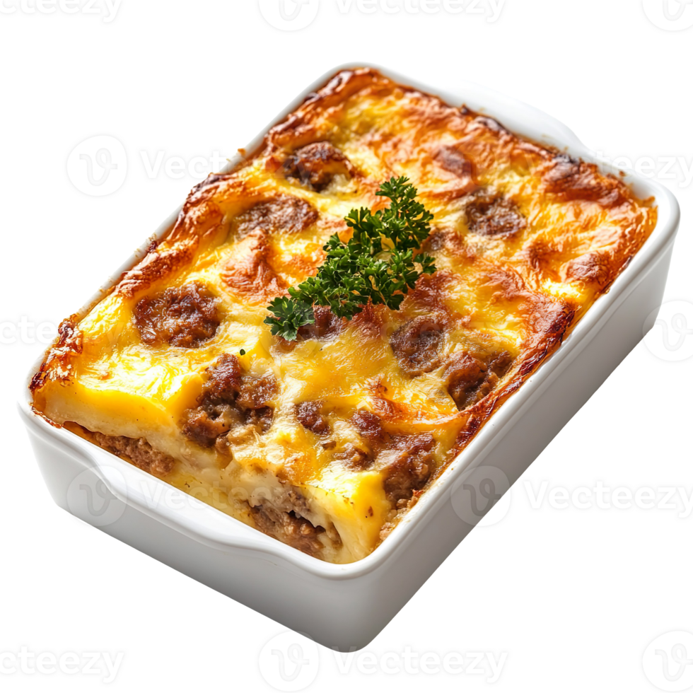 Bobotie isolated on transparent background png