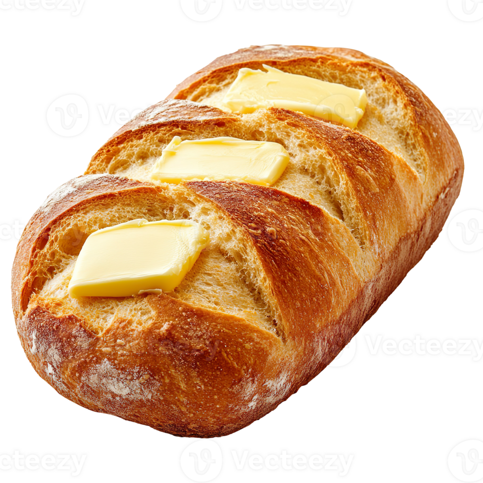 bread with butter isolated on transparent background png
