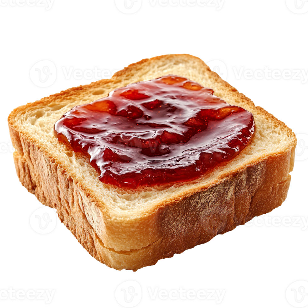 bread with jam isolated on transparent background png