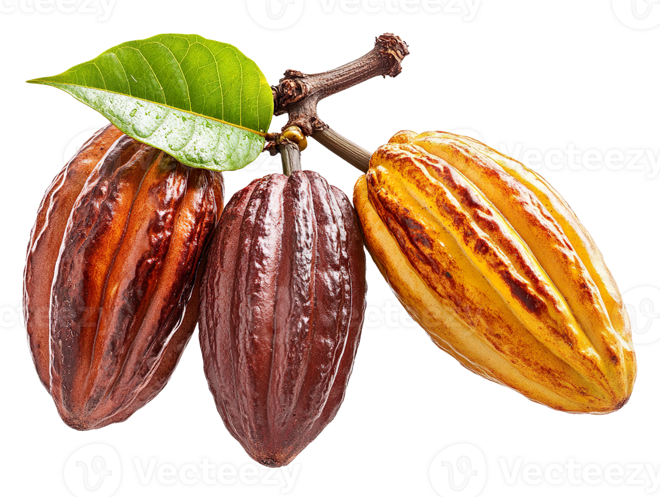 Branch with Cacao Pods isolated on transparent background png