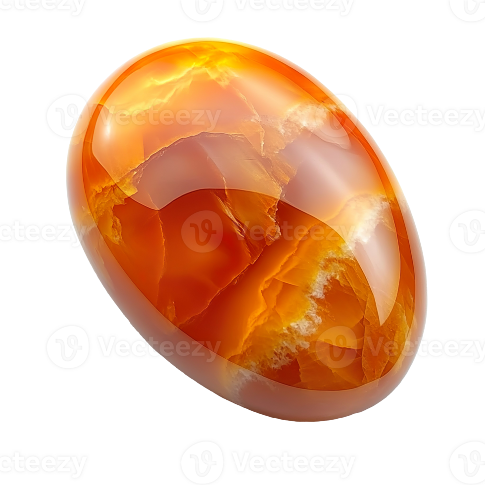 Carnelian Gemstone Grain isolated on transparent background png