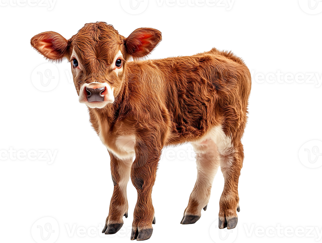 Calf cow isolated on transparent background png