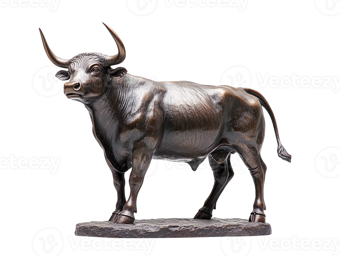 bull statue isolated on a transparent background png