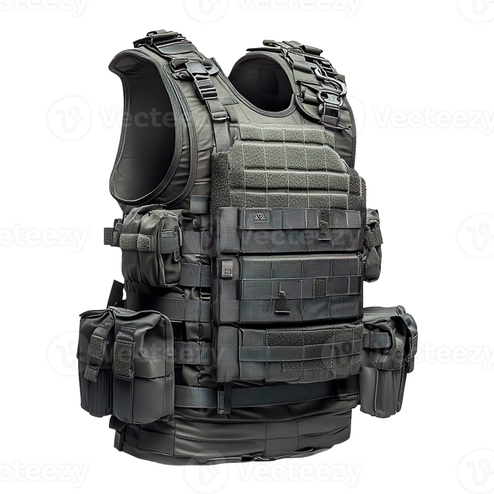 Bulletproof Vest and Body Armor isolated on transparent background png