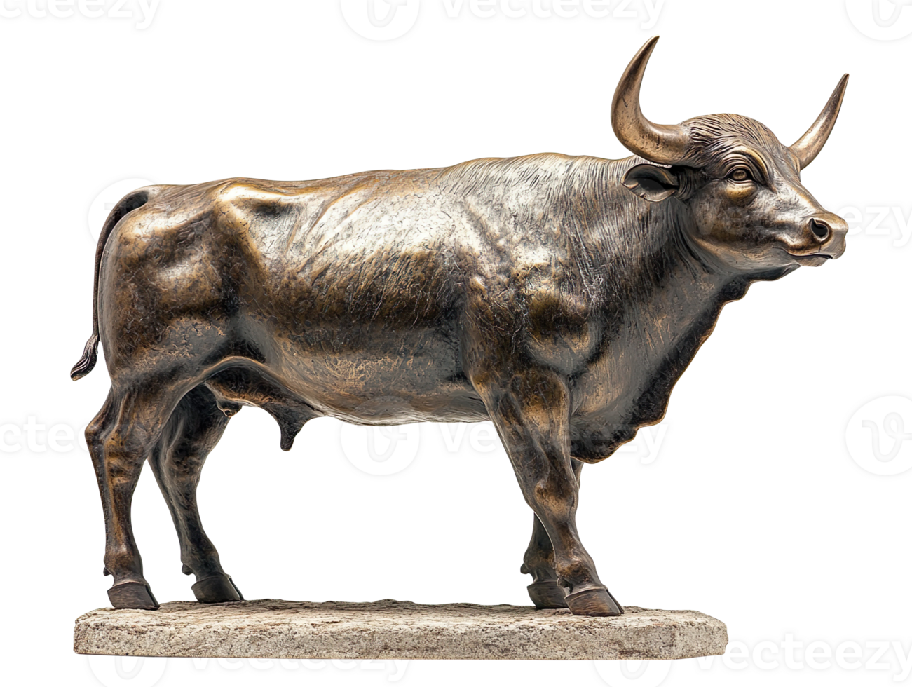 bull statue isolated on transparent background png