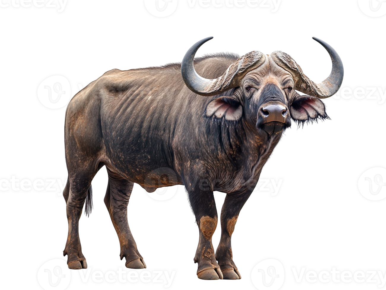 Cape buffalo isolated on transparent background png