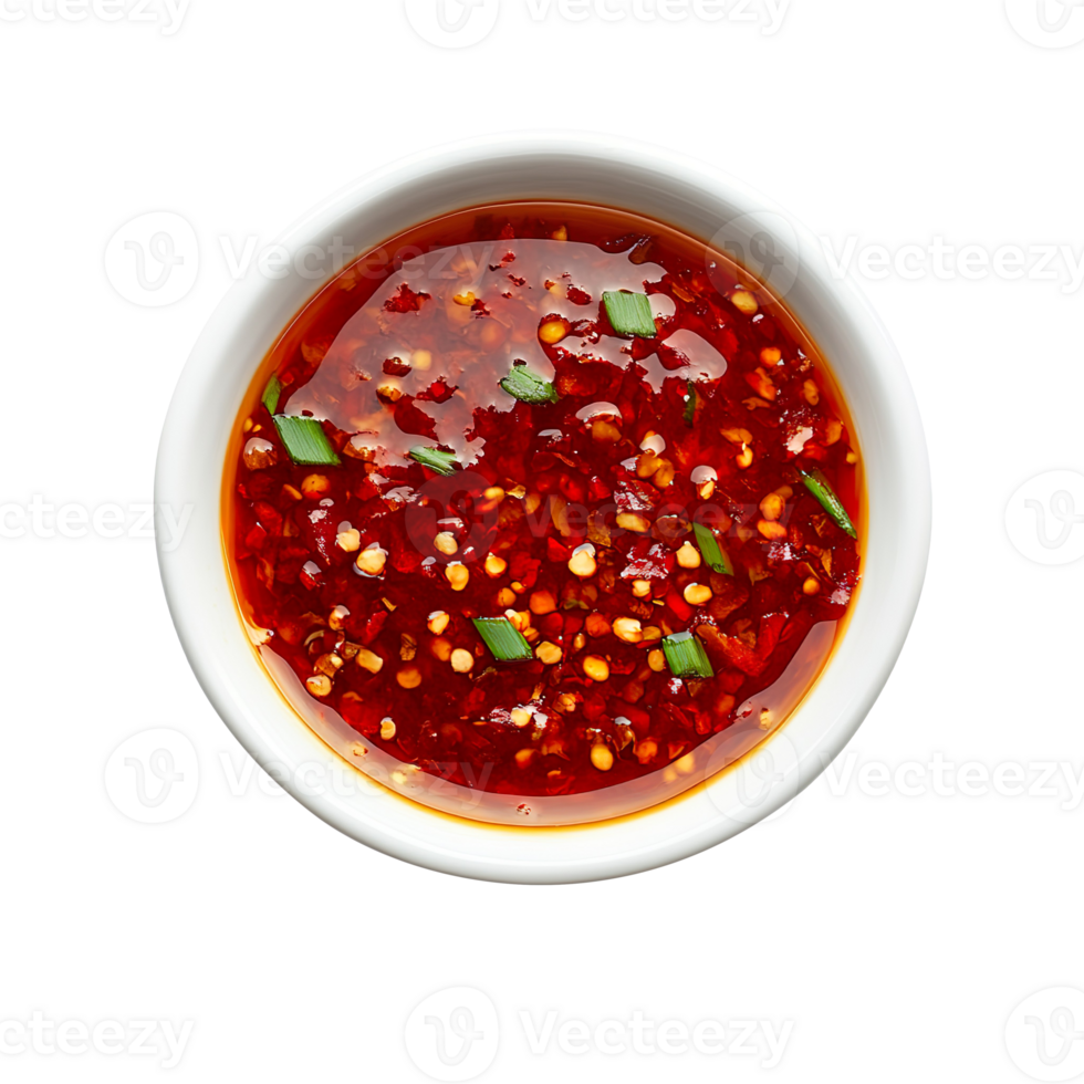 chili sauce in a bowl isolated on transparent background png