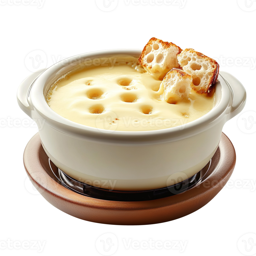 Cheese fondue isolated on transparent background png