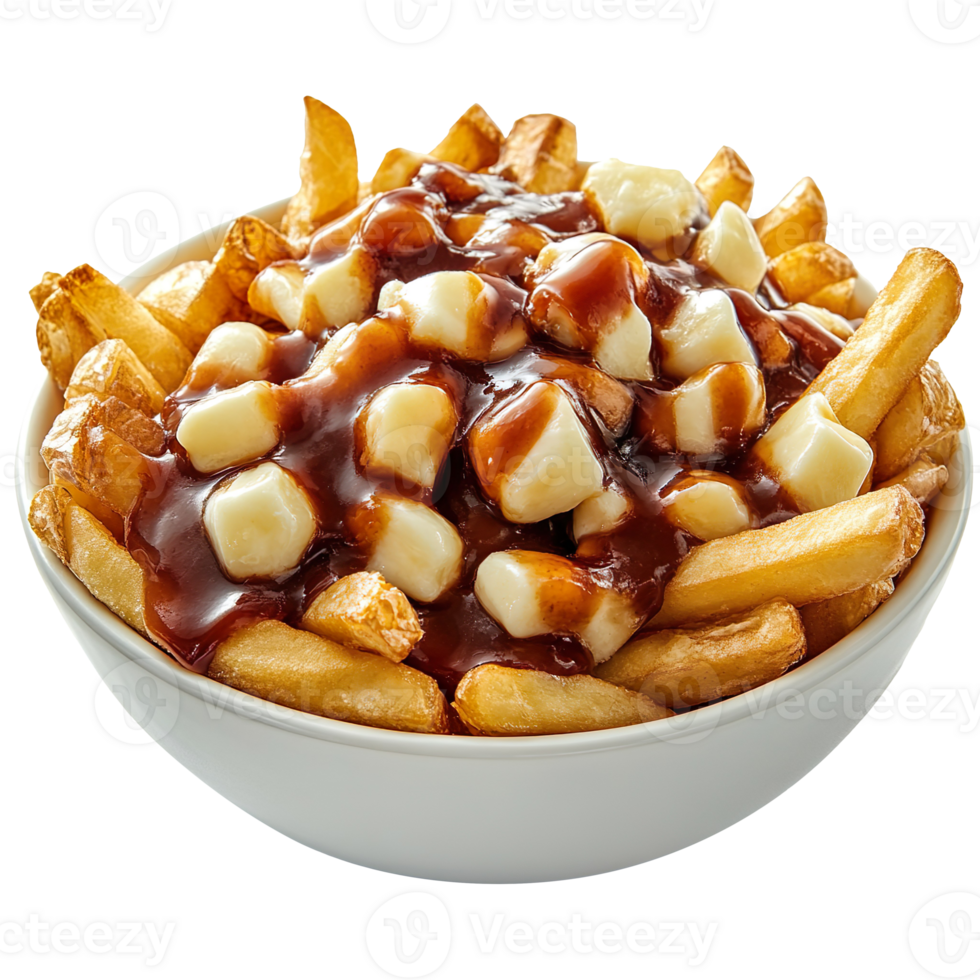 Classic Poutine Delight isolated on transparent background png