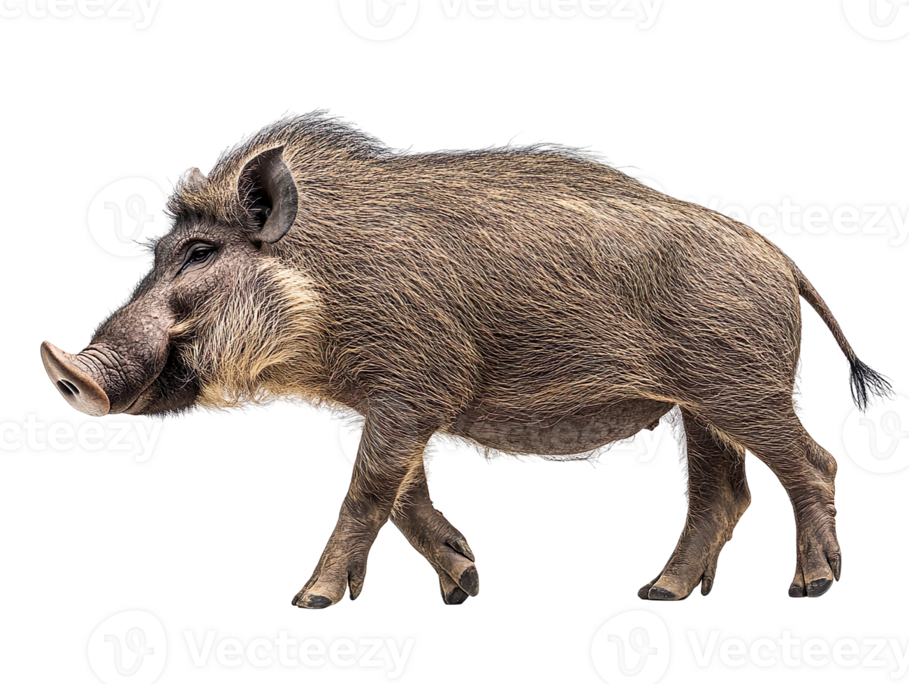 close up of a warthog isolated on transparent background png