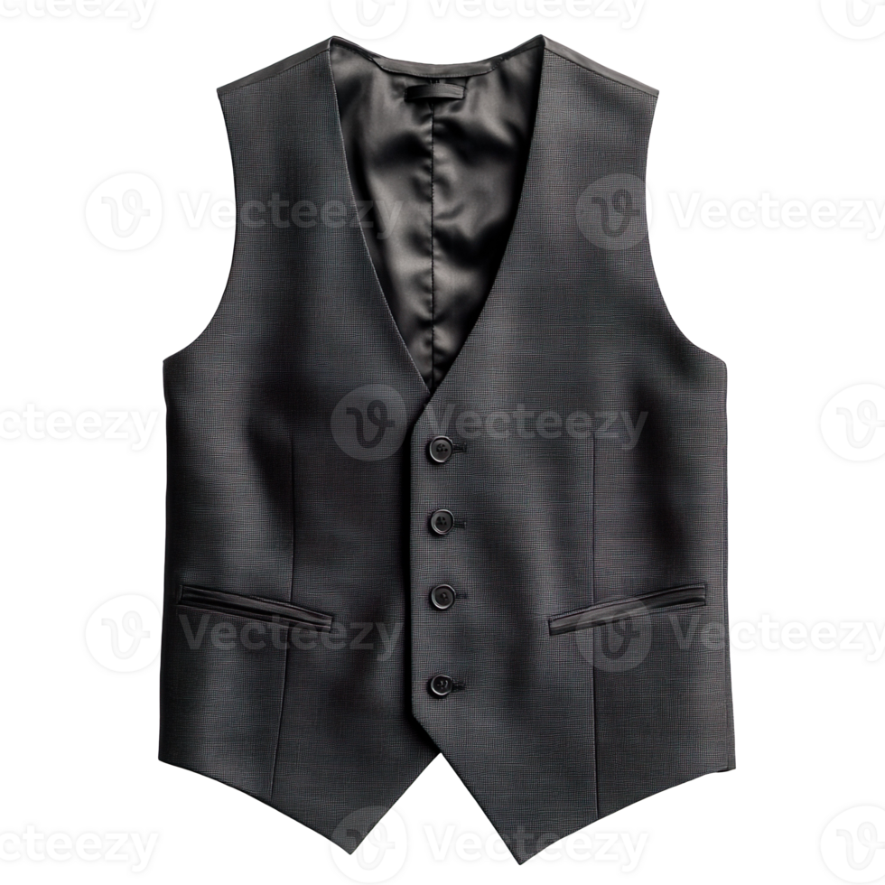 Classic Suit Vest Jacket isolated on transparent background png