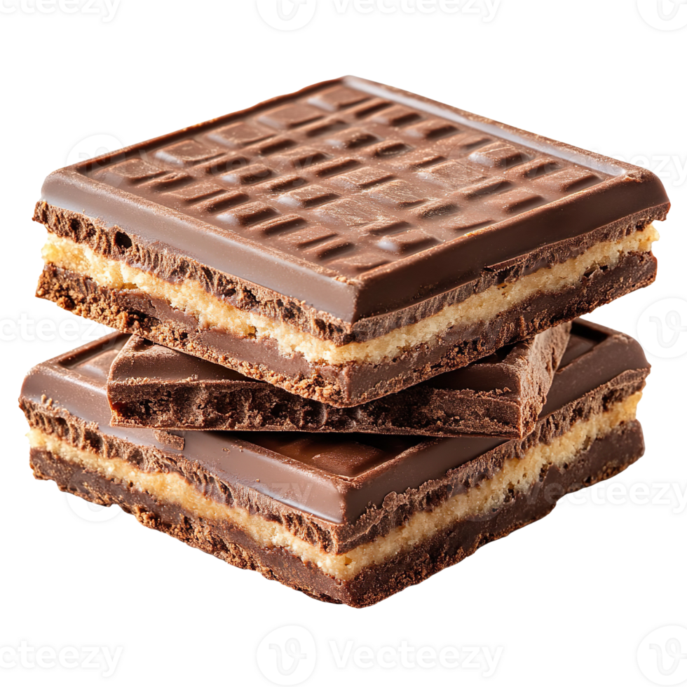 chocolate wafer isolated on transparent background png