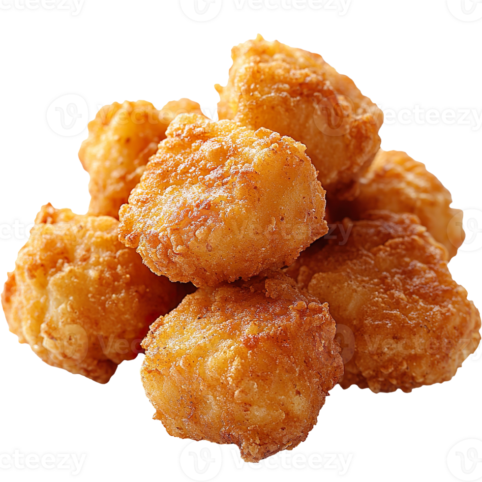 Crispy Fried Nuggets isolated on transparent background png
