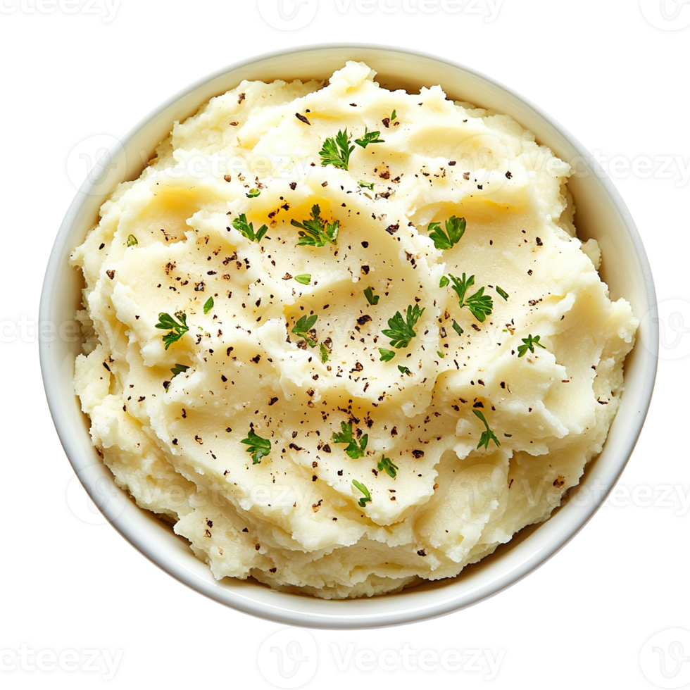 Cream Cheese Mashed Potatoes isolated on transparent background png