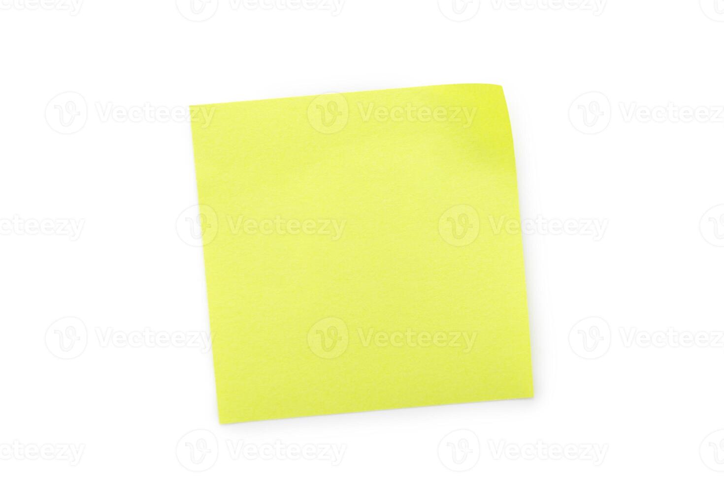 Sticky note isolated on white background with clipping path. photo