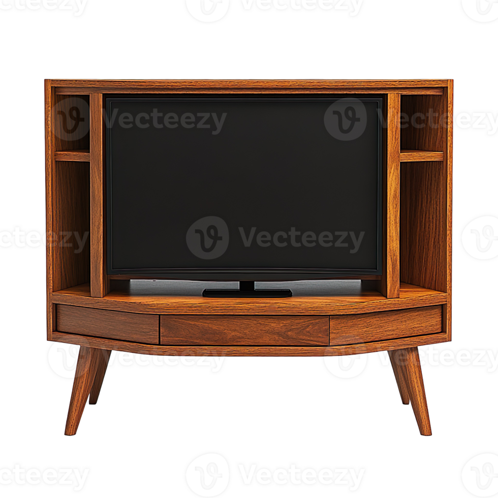 Corner tv stand isolated on transparent background png