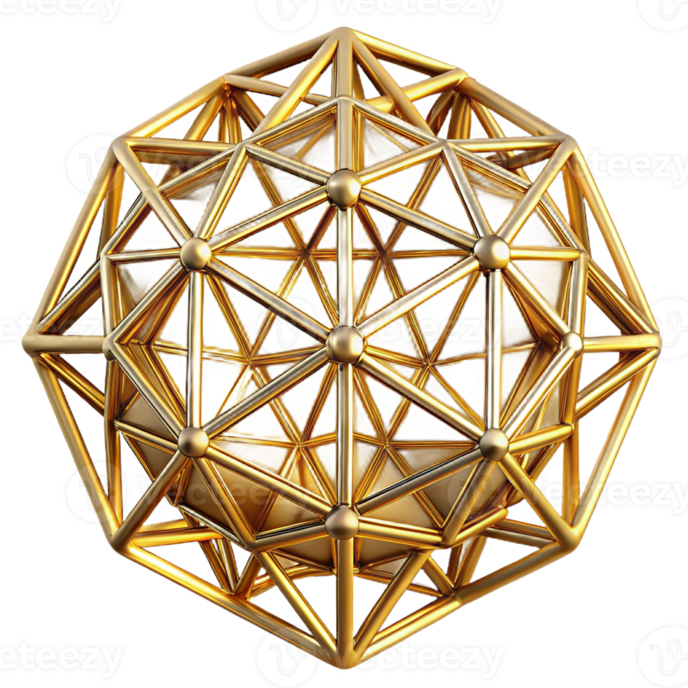 wonderful minimalist An Intricate Network of Golden Lines Form detailed png