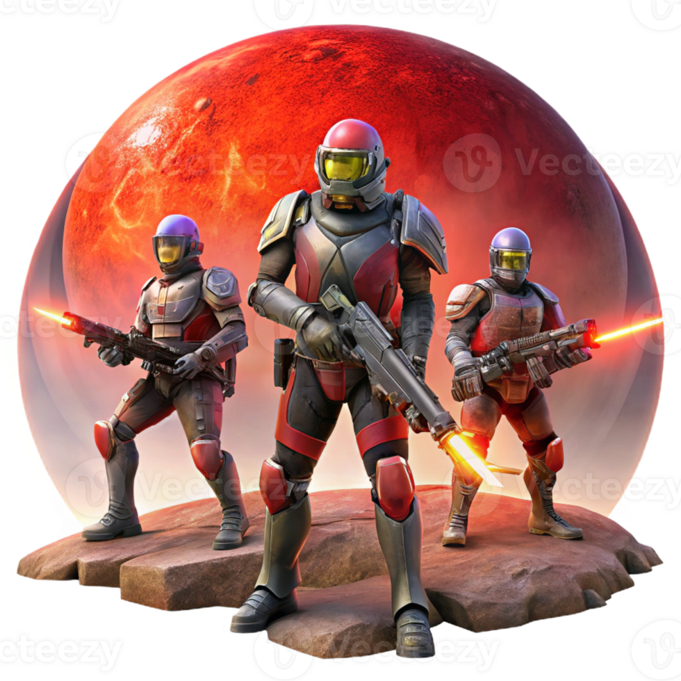 beautiful abstract A Group of Intergalactic Bounty Hunters original png
