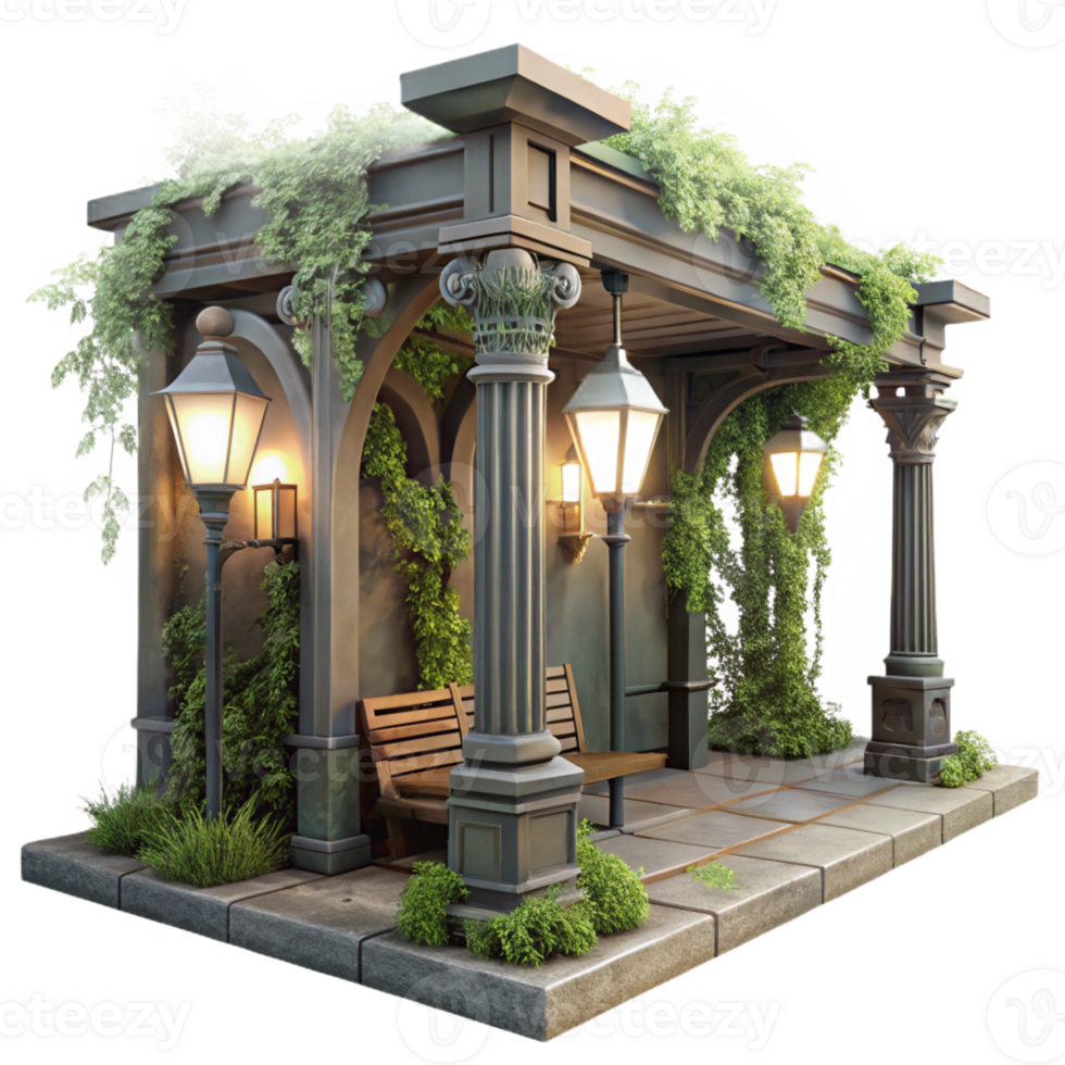 dramatic traditional An Abandoned Art Nouveau Subway Station high quality png