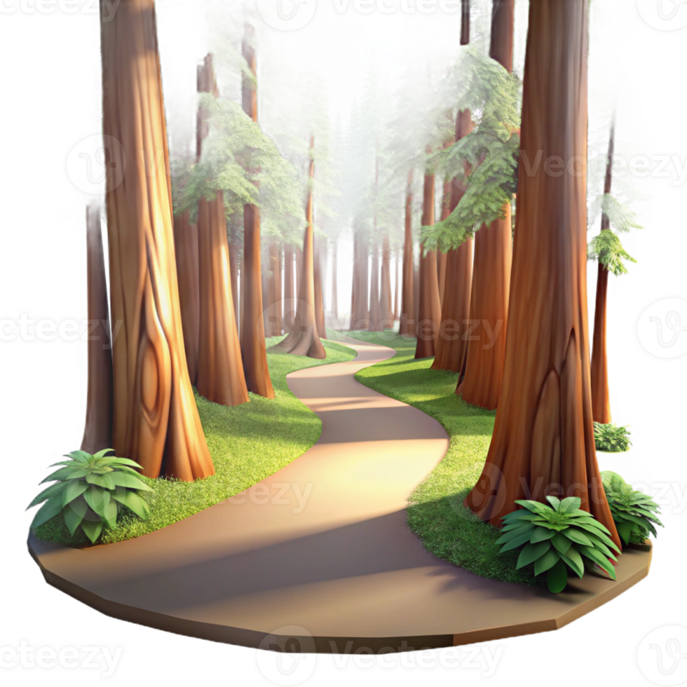 dramatic minimalist A Winding Dirt Path Through a Sun Dappled high quality png