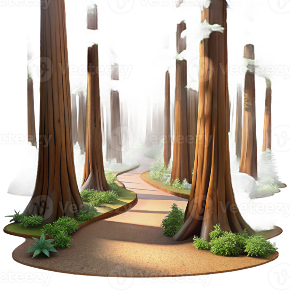 stunning rustic A Winding Dirt Path Through a Sun Dappled premium png