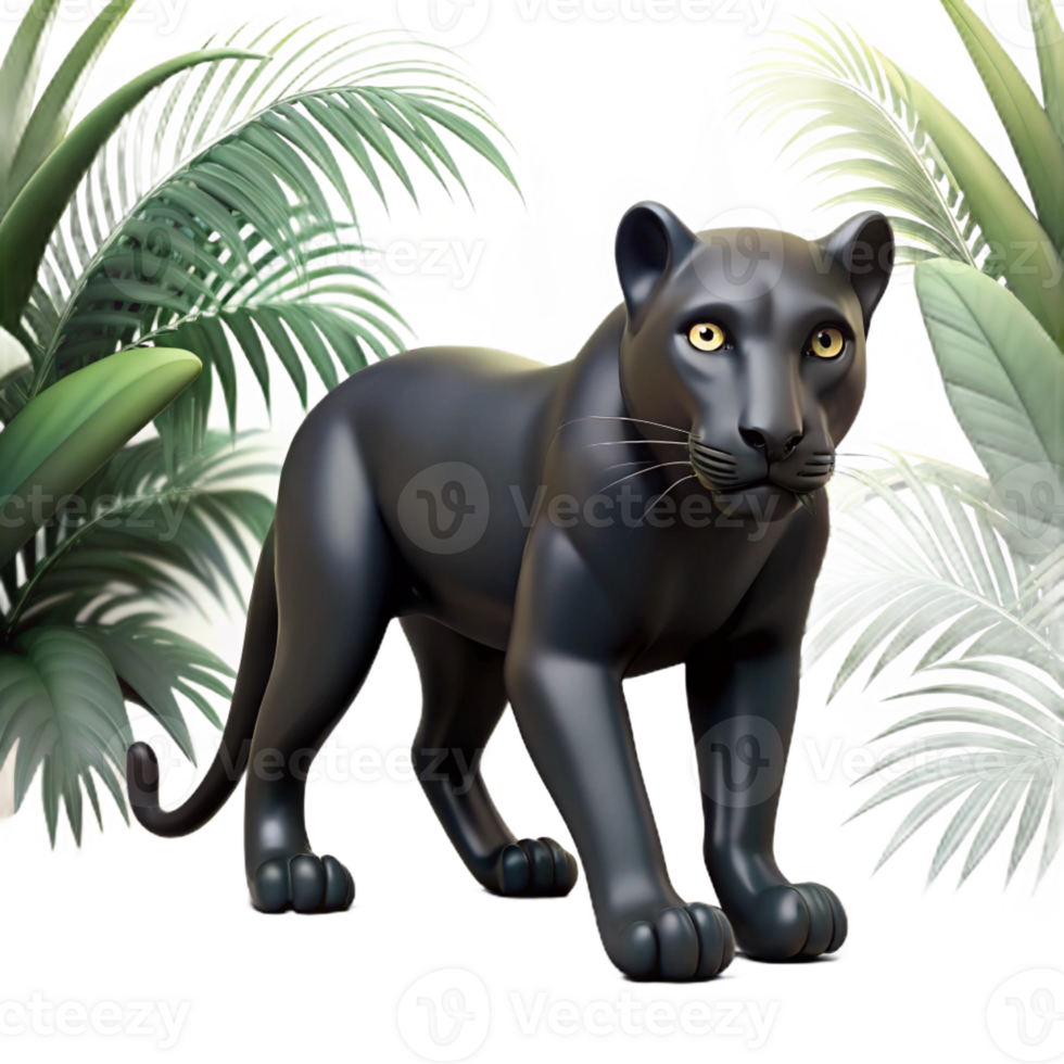 extraordinary creative A Sleek Black Panther Prowling Through Th exclusive png