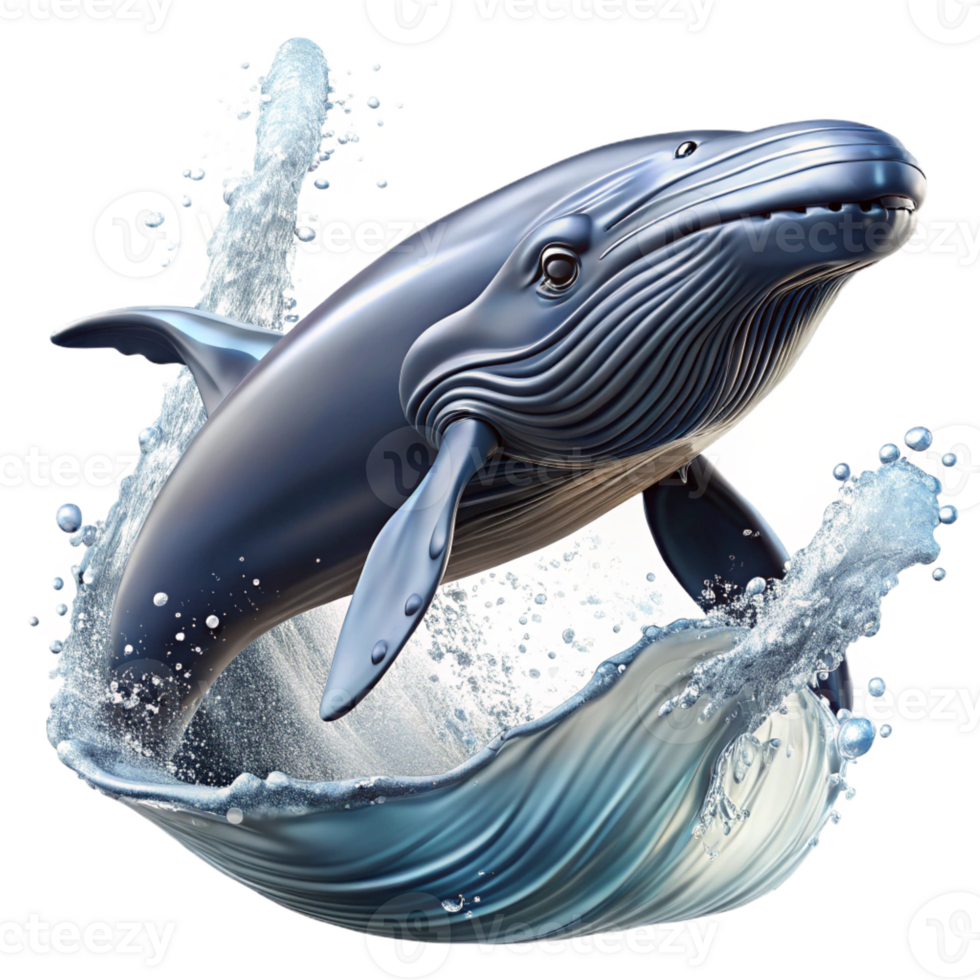 dramatic creative A Majestic Whale Breaching the Surface Of high resolution png