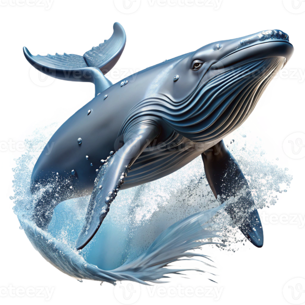 elegant artistic A Majestic Whale Breaching the Surface Of png