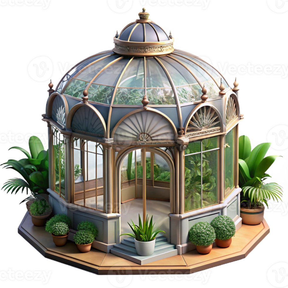 dramatic vintage Victorian Greenhouse Interior exclusive png