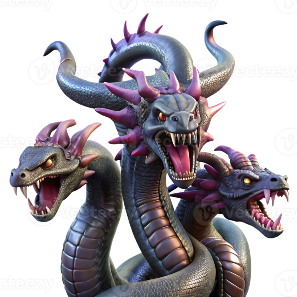 vibrant artistic A Hydra Regenerating Its Heads Intricate genuine png