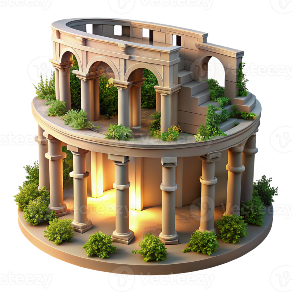 extraordinary rustic An Ancient Roman Amphitheater Crumbling professional png